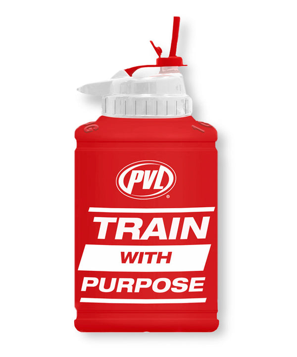 PVL® PURPOSE 1.89L Flip-N-Sip Gym Jug / Bottle (Red)